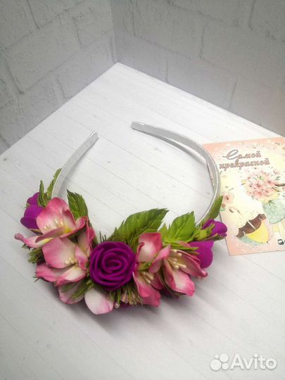 Ободок для волос ручной работы