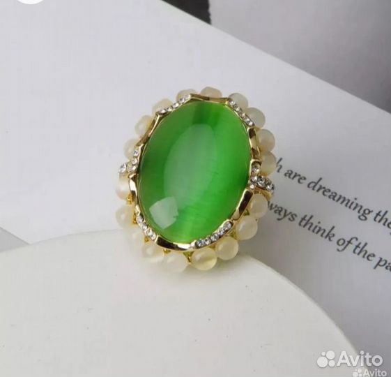 Перстень. Изумрудный Опал. Италия