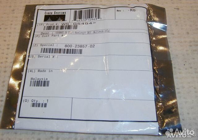 Оптический трансивер Cisco