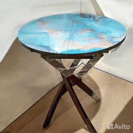 Стол круглый раздвижной 80см /стол круглый Винтаж