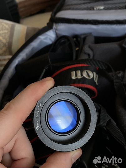 Перходник М42 Nikon с линзой на бесконечность