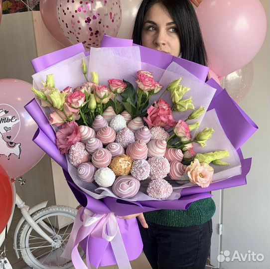 Клубничные букеты