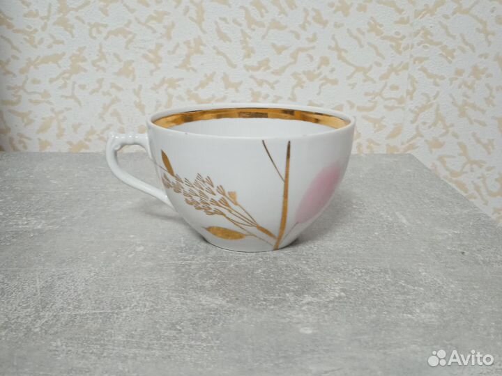 Чайные чашки с блюдцем СССР, фарфор