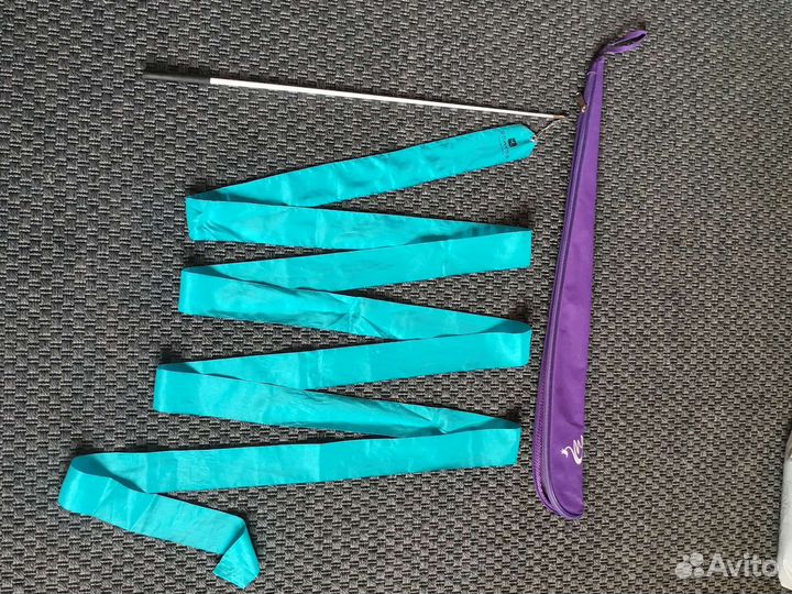 Лента (голубая) с палочкой Domyos и чехол