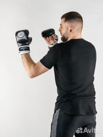 Перчатки для мма Reyvel Панкратион (черные) (M)