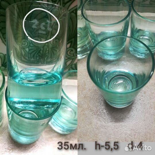 Графин с рюмками Богемия, цветное