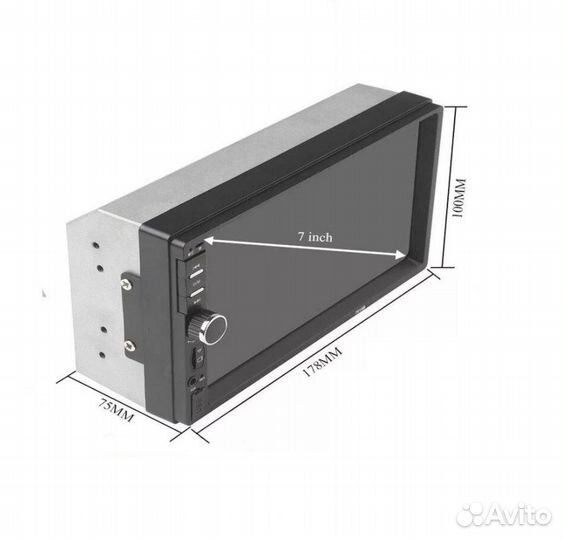 Магнитола 2Din с переходниками для Toyota