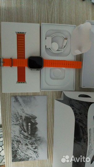 Apple watch ultra 2 49mm orange ocean band