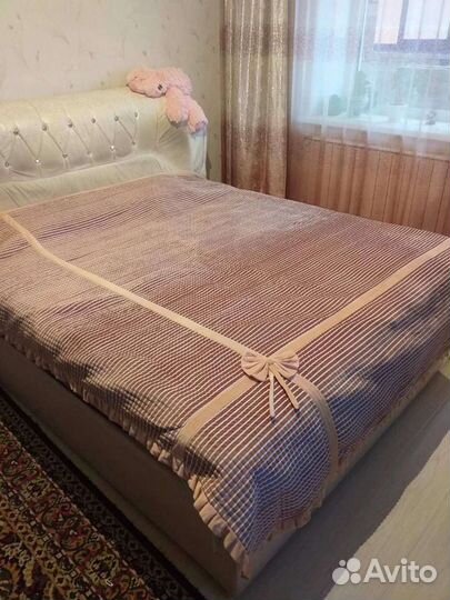 Покрывало бежевое размер 200-230 мягкое, теплое