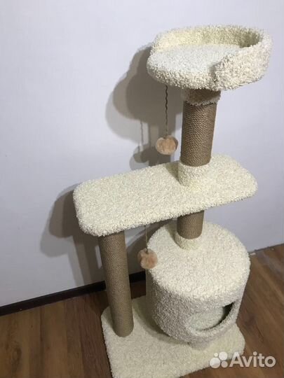 Игровые комплексы для котиков из меха и ковролина