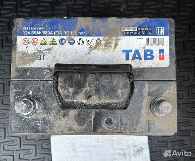 Аккумулятор автомобильный б/у Polar Tab 65Ah Asia