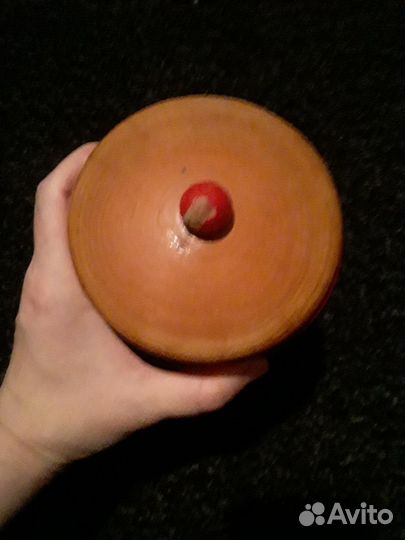 Винтаж деревянная баночка роспись