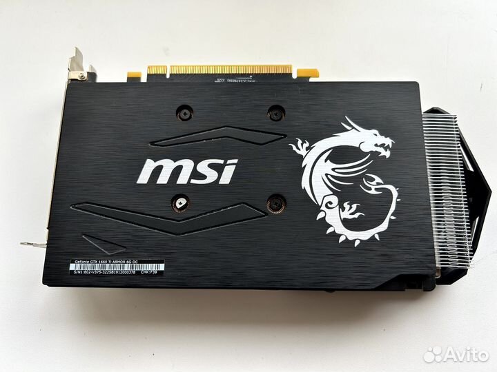 MSI nvidia GeForce GTX 1660 Ti armor OC 6G
