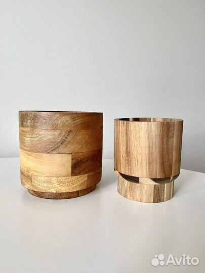 Кашпо из дерева манго