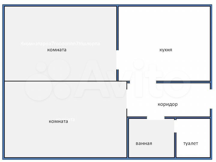 Комната 37,1 м² в 2-к., 3/3 эт.