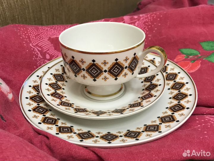 Винтажная чайная тройка Фарфор Wallendorf Германия