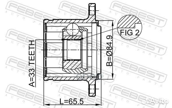 Шрус внутренний 0411-KB4RH Febest