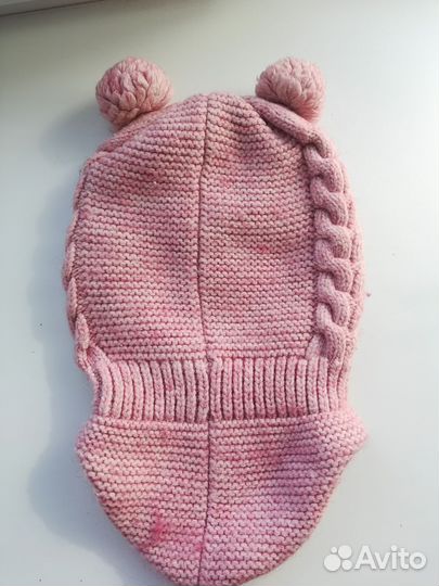 Шапка шлем для девочки зима