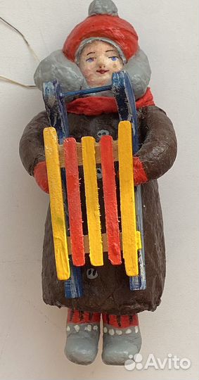 Ватные елочные игрушки СССР