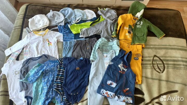 Большой пакет вещей на мальчика 0-12 мес