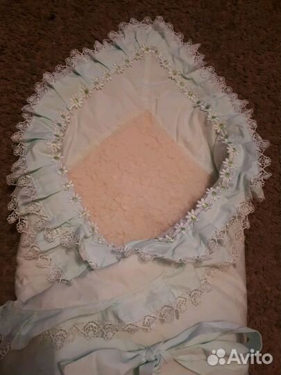 Конверт - одеяло на выписку на овчине