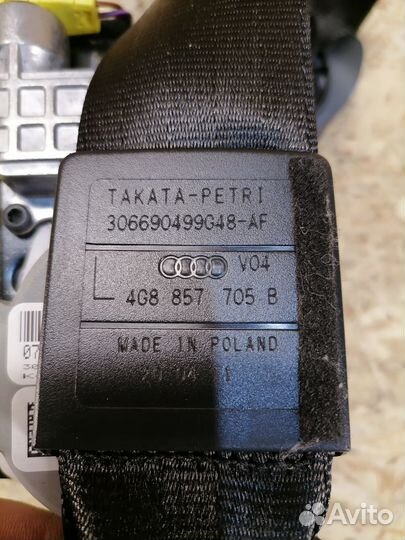 Ремень безопасности левый Audi A6 C7