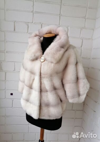 Шуба норковая балеро с капюшоном