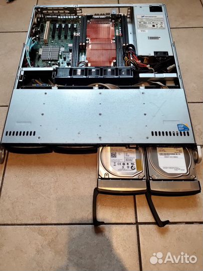 Сервер supermicro 2*2650v2 / 32gb / 2*3tb