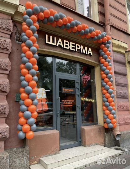 Оформление шарами, гирлянда из шаров на открытие