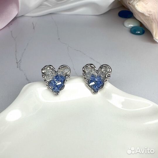 Серьги сердце