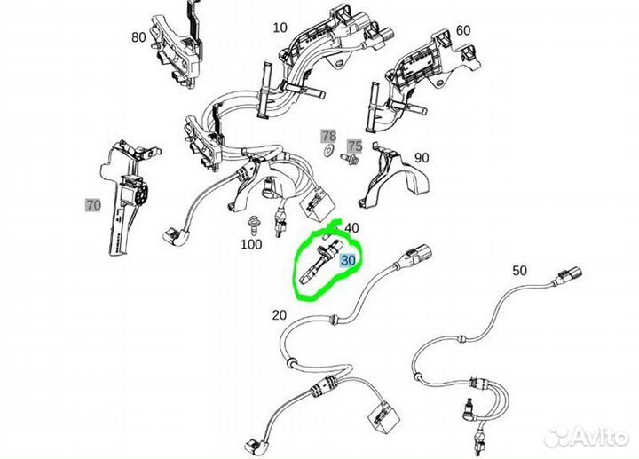 Датчик abs задний Mercedes-Benz Gle-Class AMG GLE
