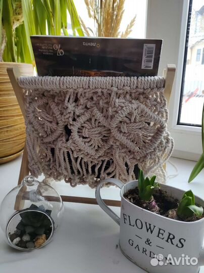 Газетница макраме