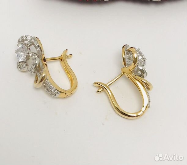 Серьги мед. сплав