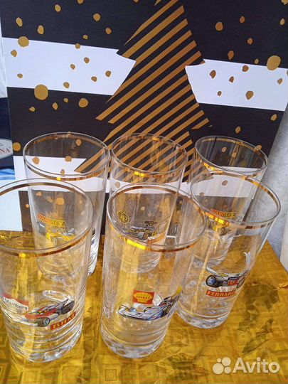 Стакан ретро с рисунком машины