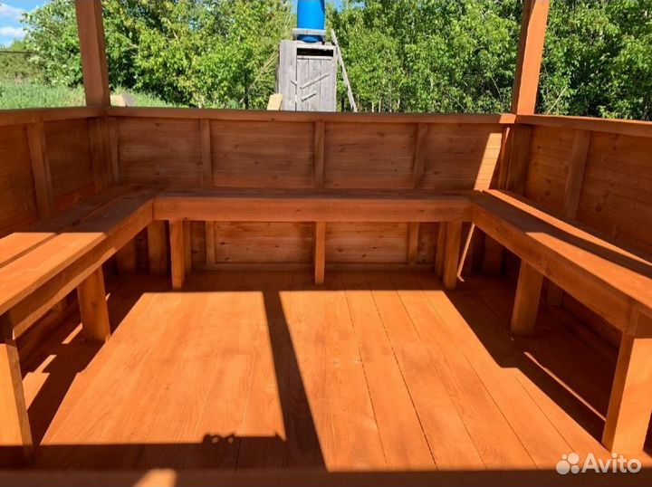 Беседка для дачи сосна покрытая лаком