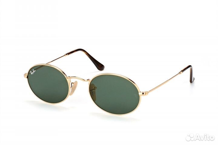 Очки солнцезащитные стекло Ray Ban oval flat green