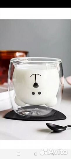 Cтакан медведь cтеклянный 250 мл