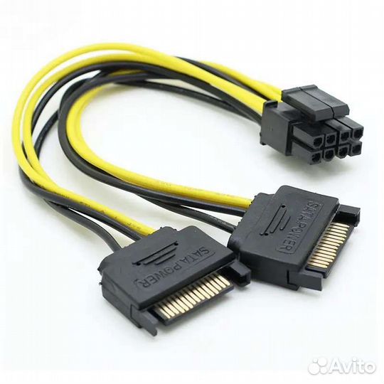 Molex SATA 6pin 8pin для питания видеокарты