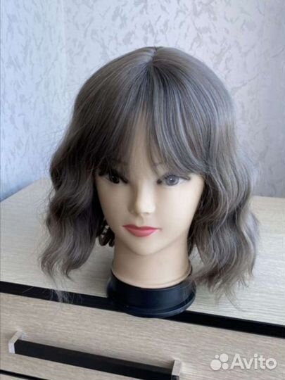 Парик серый