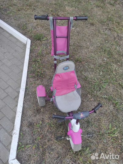 Велосипед коляска с ручкой