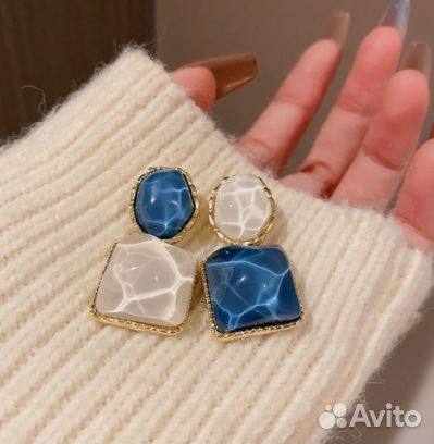 Серьги Прозрачная вода