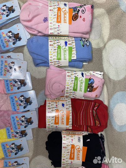 Детские вещи колготки шапки носки хлопок