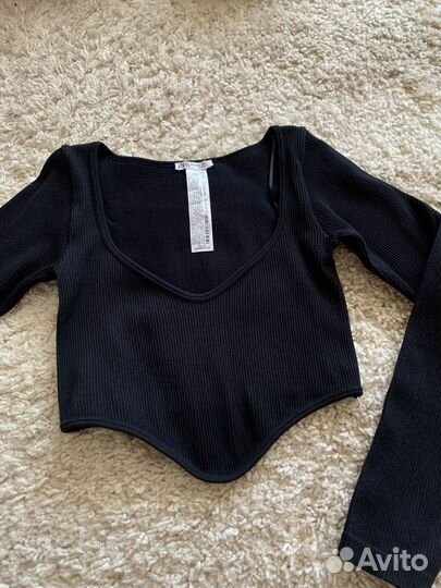 Лонгслив женский в рубчик zara, раз 40-44