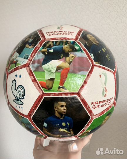 Мяч футбольный сувенирный #5 с автографом Мбаппе