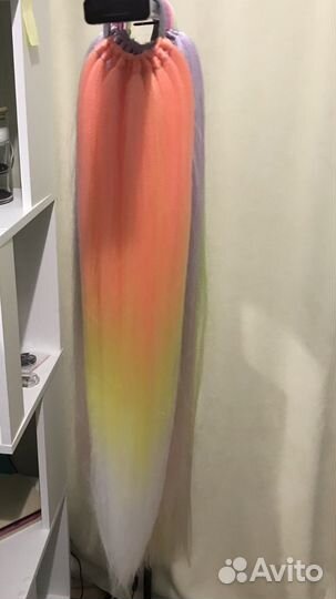 Хвост на резинке канекалон