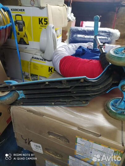 Детские самокат плюс санки