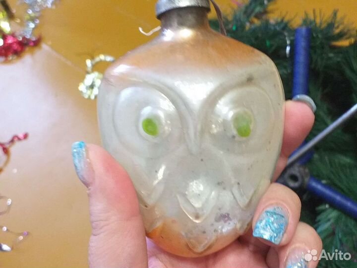 Елочные игрушки СССР сова