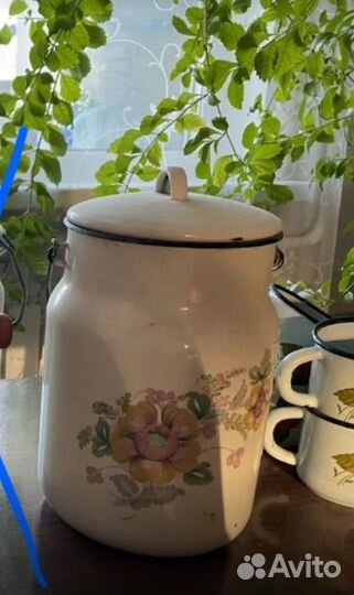 Бидон эмалированный СССР новый