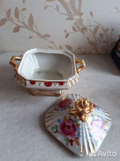 Вазочка сахарница Гжель