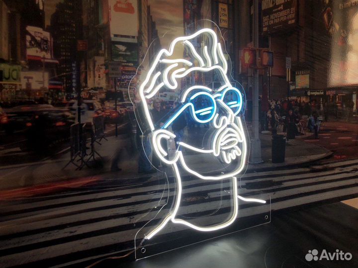 Неоновая вывеска Man Face